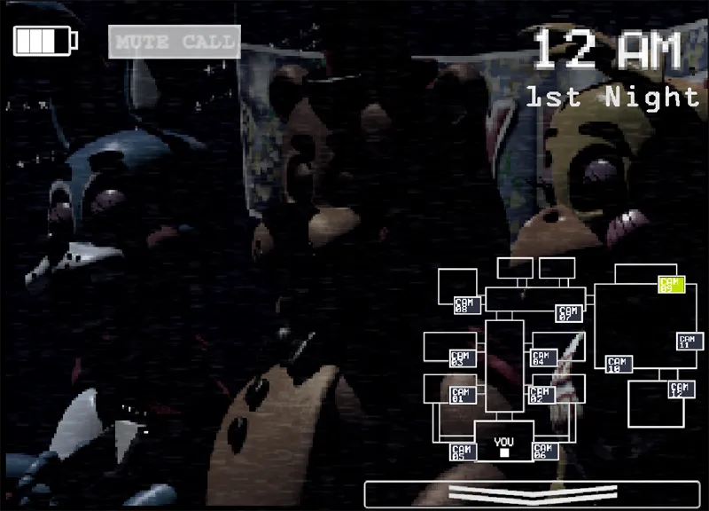 Flashlight and Freddy mask defense